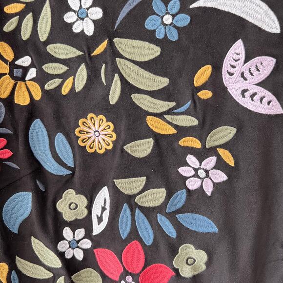 Desigual‎ Embroidered Beaded Floral Black Sheath Dress Size Eur 40 US 8 Artsy - Picture 3 of 6